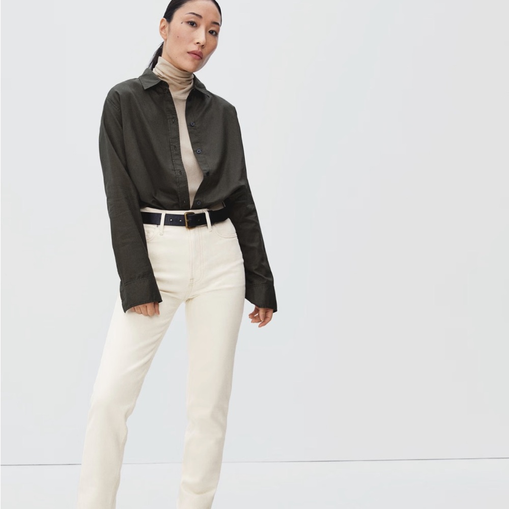 White Cheeky Jean Cropped